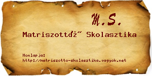 Matriszottó Skolasztika névjegykártya